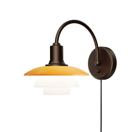 Louis Poulsen PH 2/2 Wall Lamp Centenary Edition in aged brass