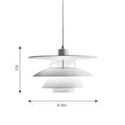 PH 5-4½ Pendant White Ø466