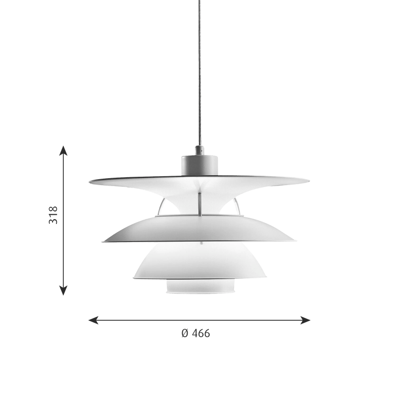 PH 5-4½ Pendant White Ø466
