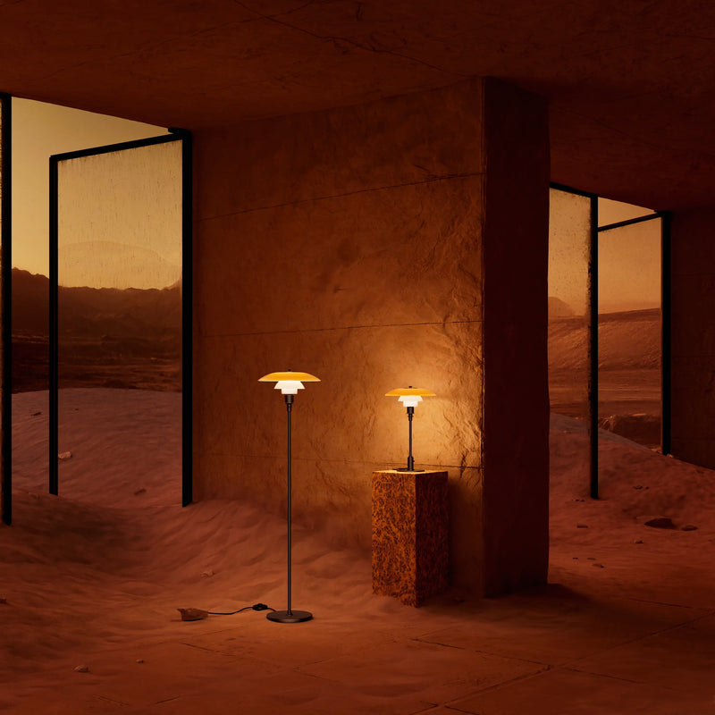 PH 3½-2½ Floor Lamp Centenary Edition – Amber/opal white