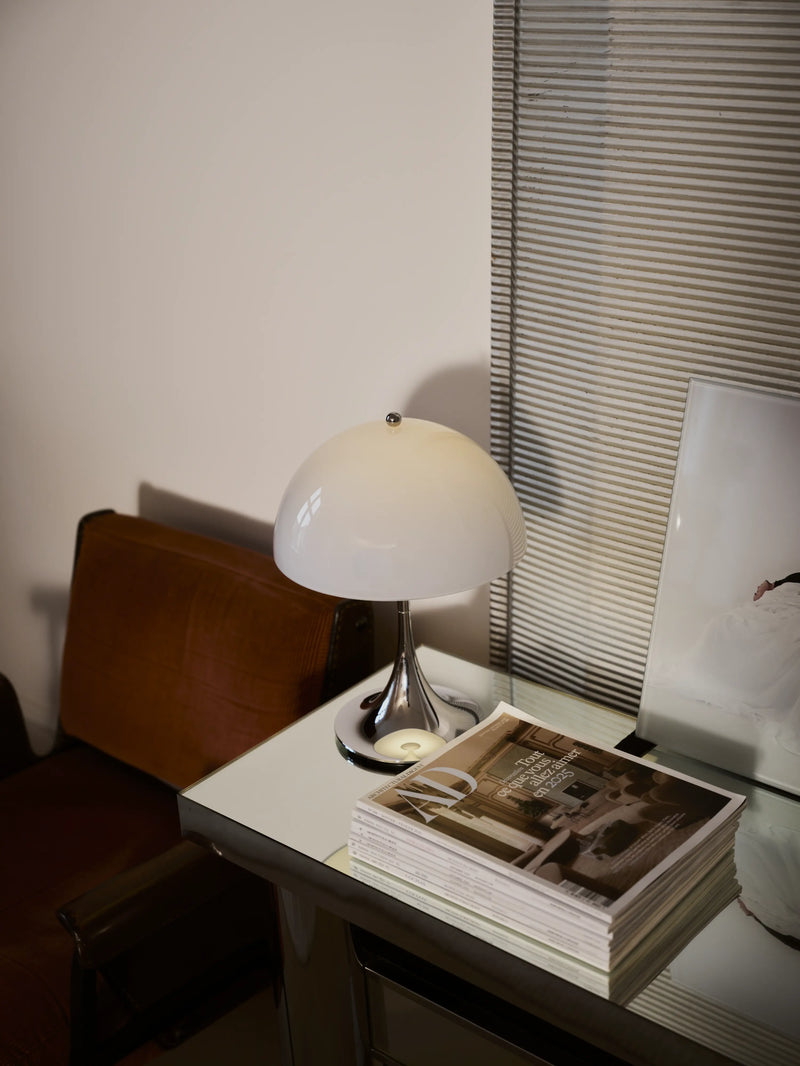 Panthella 250 Portable Lamp – Chrome Opal Blue Grey - MyConcept Hong Kong