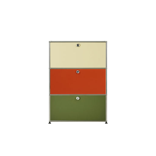 USM Haller Storage 1x3 (Cream/Orange/Khaki) - MyConcept Hong Kong