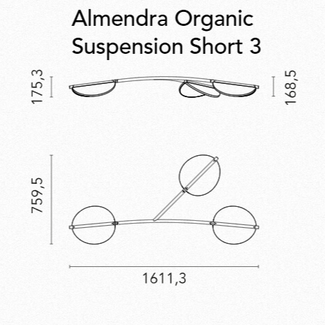 Flos Almendra Y Short Suspension Lamp - MyConcept Hong Kong