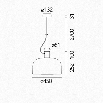 Flos Bellhop Glass S2 Suspension Lamp - MyConcept Hong Kong