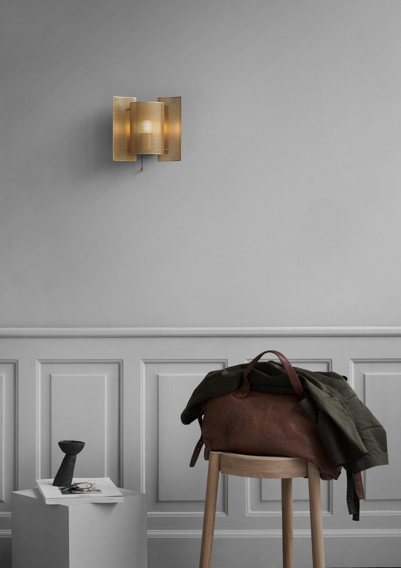 Butterfly perforated wall lamp