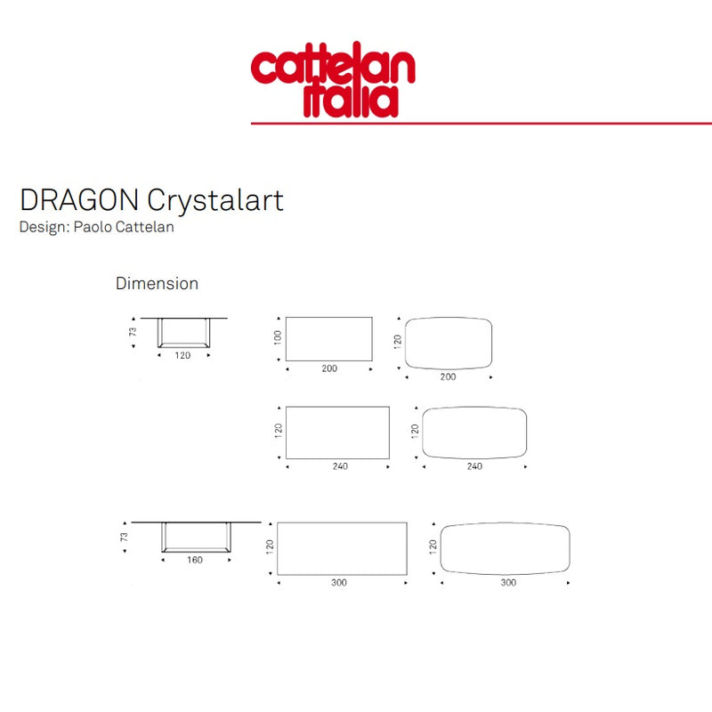 CATTELAN DRAGON Crystalart Table - MyConcept Hong Kong