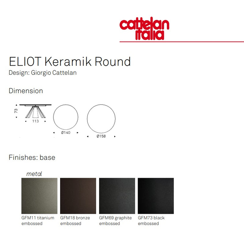 CATTELAN ELIOT Keramik Round Table - MyConcept Hong Kong