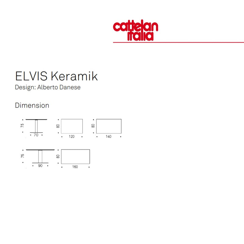 CATTELAN ELVIS Keramik Table - MyConcept Hong Kong