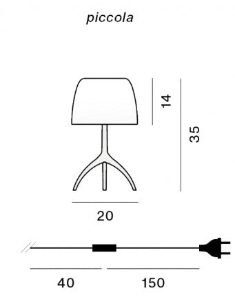 Lumiere Nuances piccola table lamp with dimmer - MyConcept Hong Kong