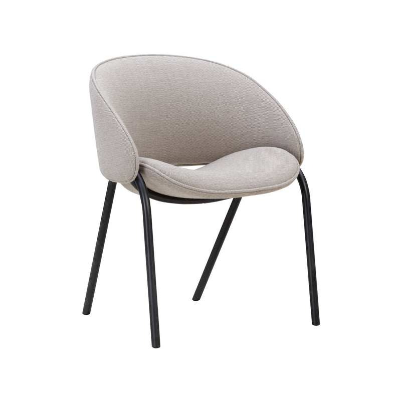 Wendelbo Folium Dining Chair, matching piping, Fiord col. 262