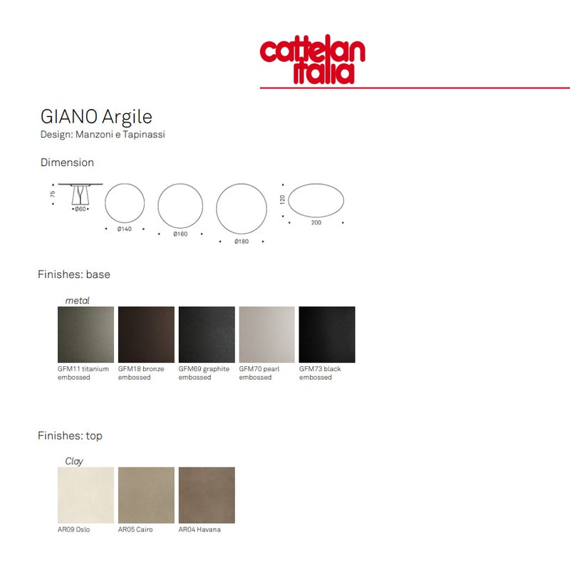 GIANO Argile Table