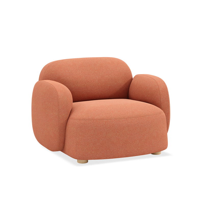 Gem lounge chair w armrests Peach (Autumn 551)