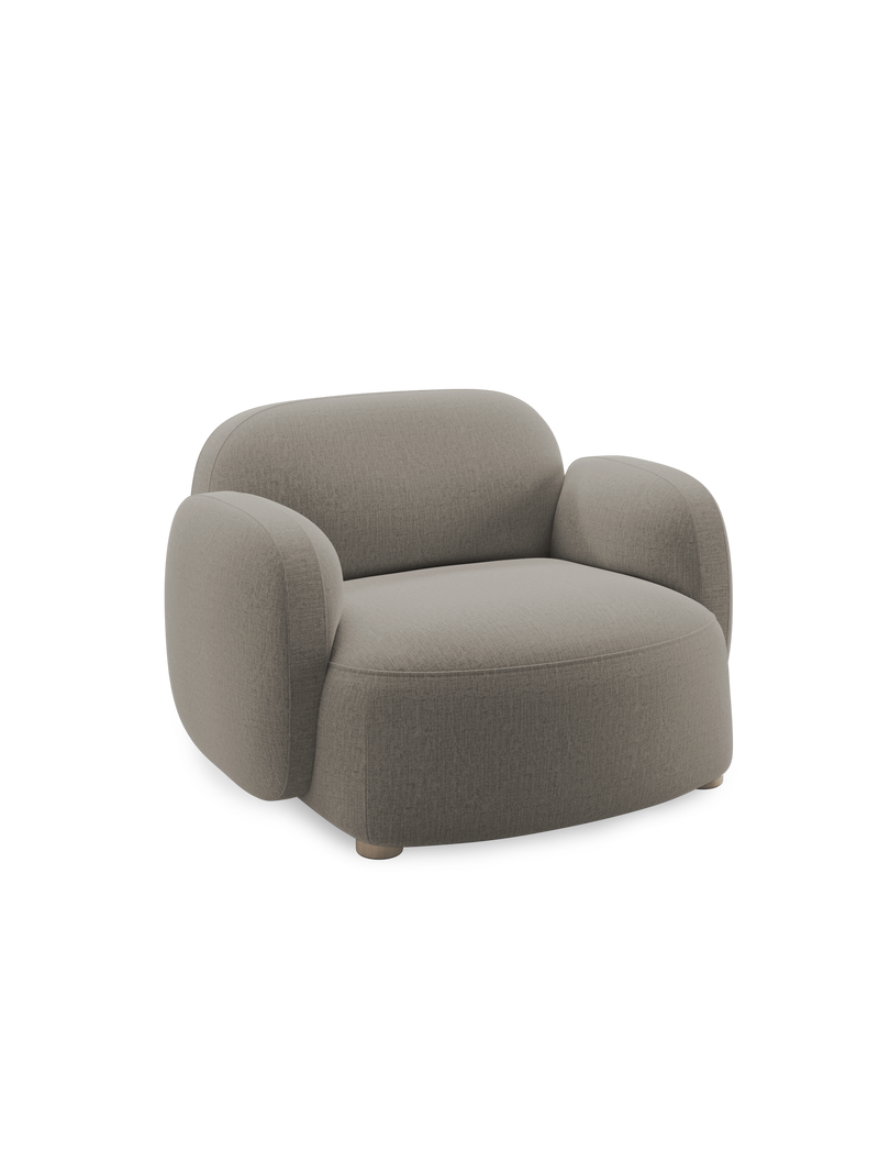 Gem lounge chair w armrests Brown (Brusvik 66)