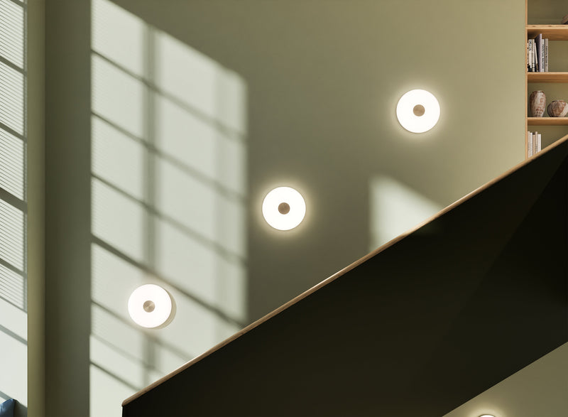 Glint glass opal wall lamp