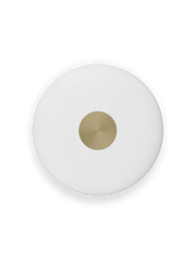 Glint glass opal wall lamp D36 cm