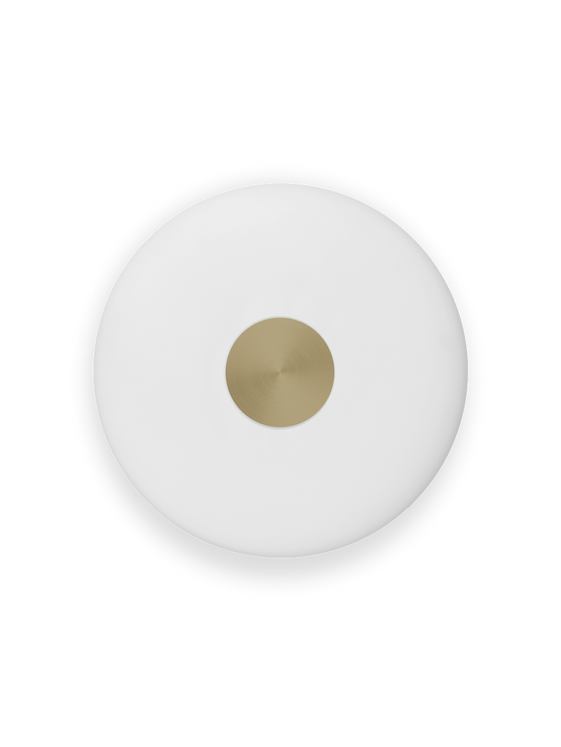 Glint glass opal wall lamp D36 cm