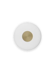 Glint glass opal wall lamp D25 cm