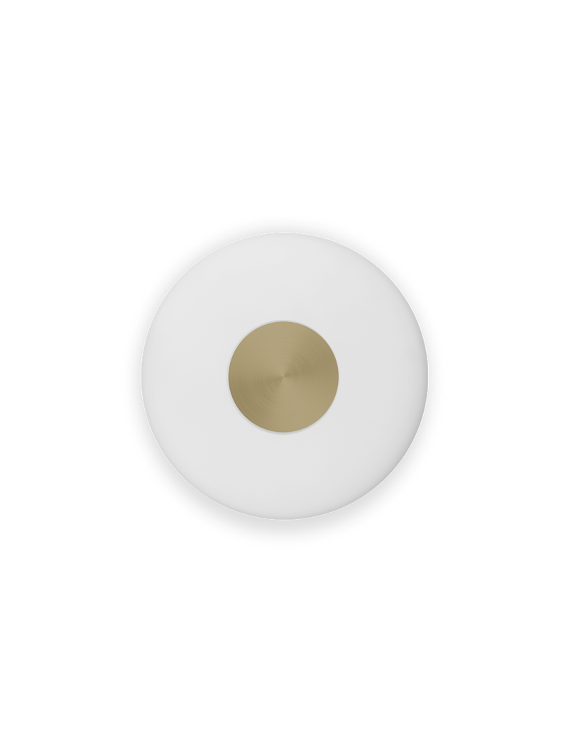 Glint glass opal wall lamp D25 cm