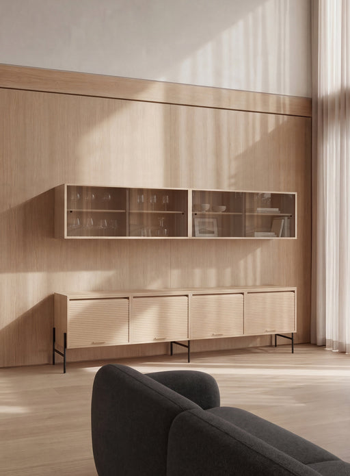 Hifive tambour and glass cabinet set 200