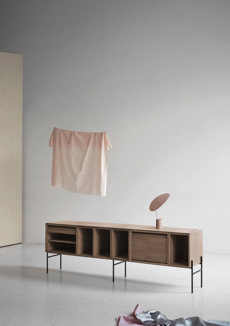 Hifive tambour and glass sideboard 200