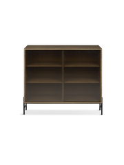 Hifive glass cabinet Low legs Smoked oak 100 cm