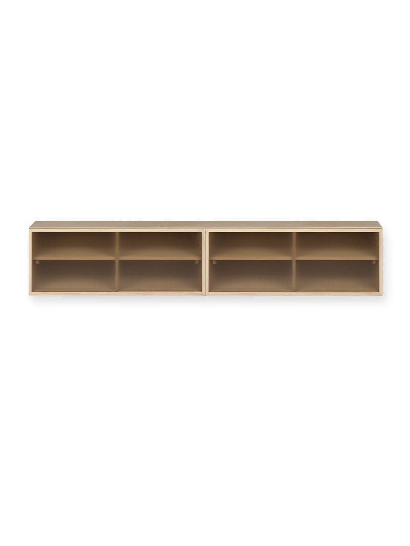 Hifive tambour and glass cabinet set 200 - Light oiled oak