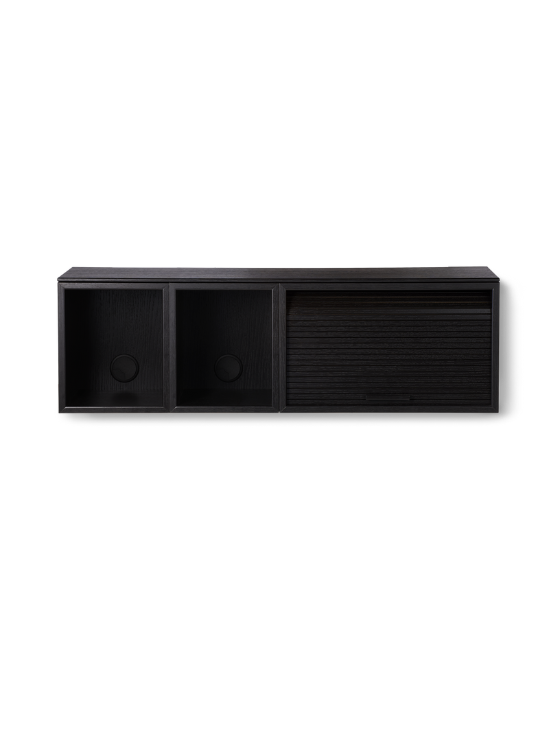 Hifive slim wall Black painted oak 100 cm