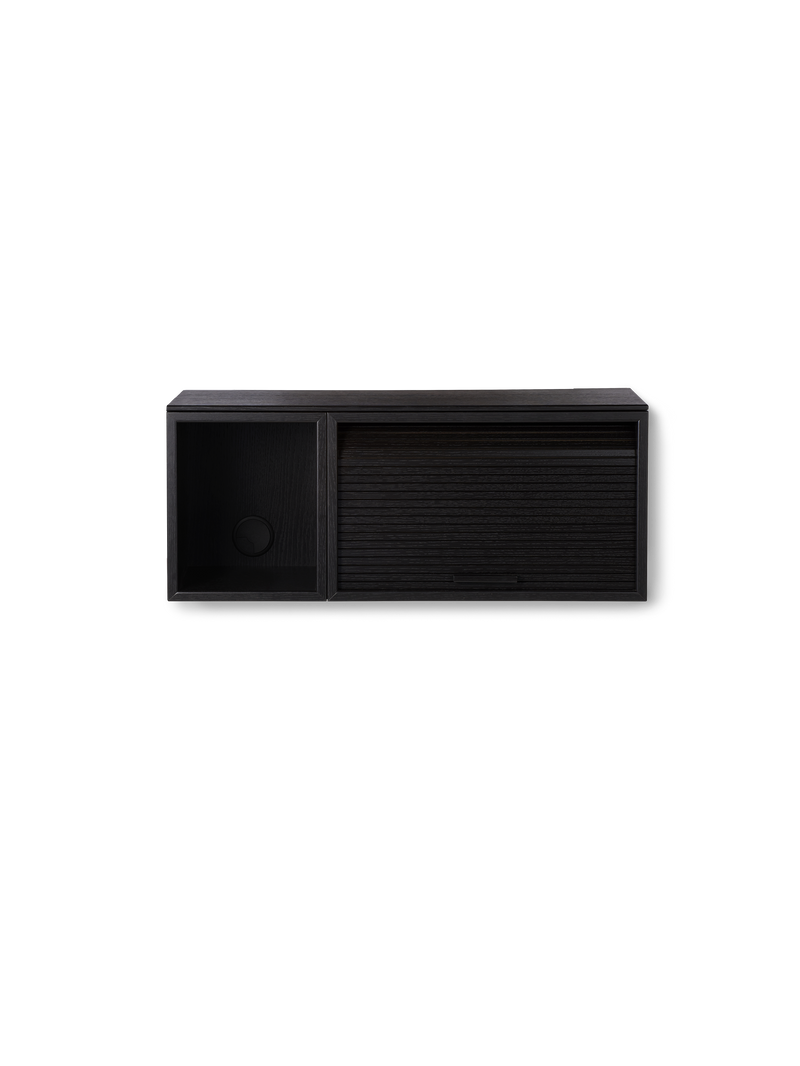 Hifive slim wall Black painted oak 75 cm