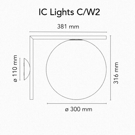 Flos IC Lights Ceiling Wall Lamp - MyConcept Hong Kong