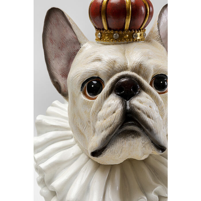 裝飾雕像國王狗白色 33 厘米