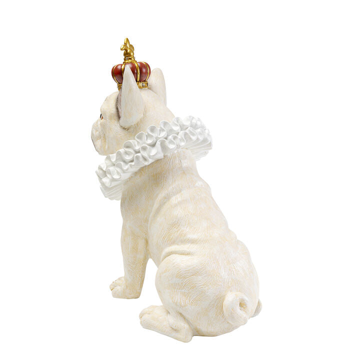 裝飾雕像國王狗白色 33 厘米