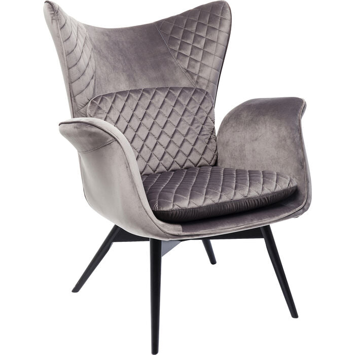 Armchair Tudor Velvet Silvergrey - MyConcept Hong Kong
