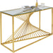 Console Laser Gold Clear Glass 120x40cm - MyConcept Hong Kong