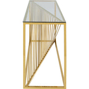Console Laser Gold Clear Glass 120x40cm - MyConcept Hong Kong
