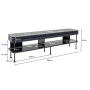 TV Shelf Montieri Anthracite 160x47cm - MyConcept Hong Kong