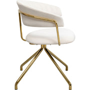 Swivel Chair Belle Velvet Cream - MyConcept Hong Kong