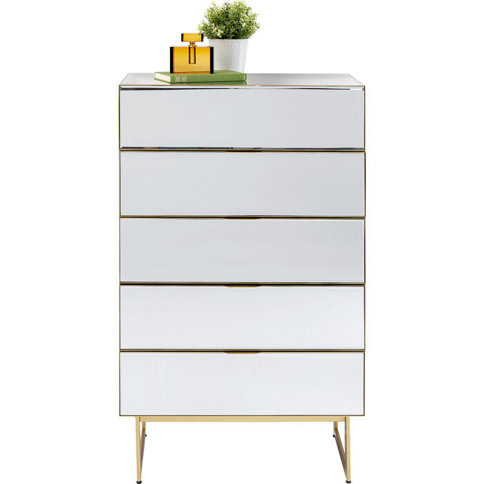 Dresser Soran 5 Drawers Gold 65x114cm - MyConcept Hong Kong