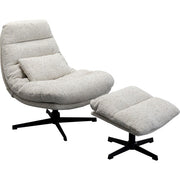 Swivel Armchair + Stool Columbia - MyConcept Hong Kong