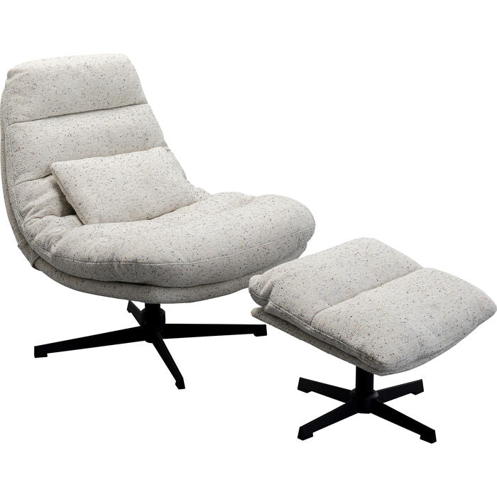 Swivel Armchair + Stool Columbia - MyConcept Hong Kong