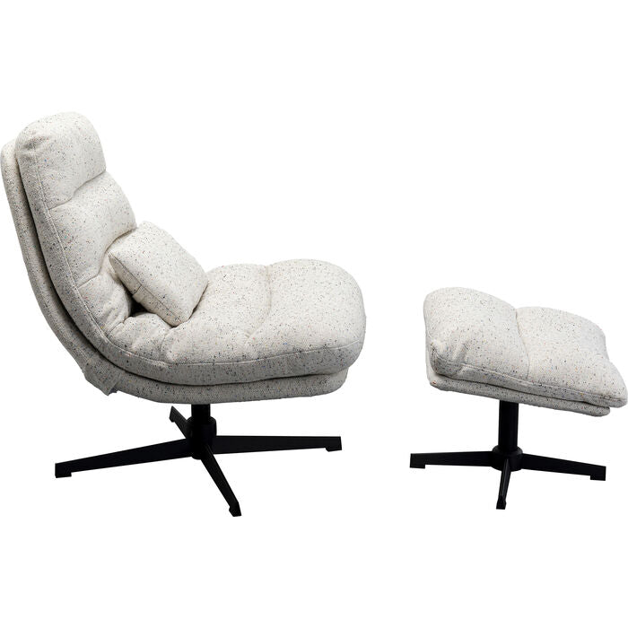 Swivel Armchair + Stool Columbia - MyConcept Hong Kong
