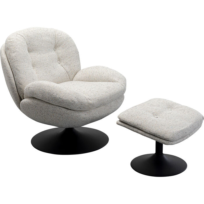 Swivel Armchair + Stool Standford - MyConcept Hong Kong