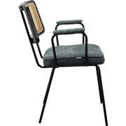 Chair with Armrest Aurelia Rattan Green - MyConcept Hong Kong