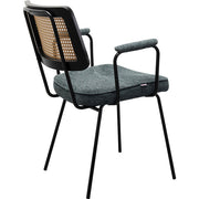 Chair with Armrest Aurelia Rattan Green - MyConcept Hong Kong