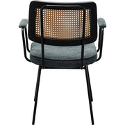 Chair with Armrest Aurelia Rattan Green - MyConcept Hong Kong