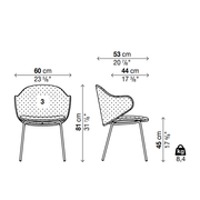 DUA Four Legs Chair - Backrest 3 (With Armrests) - MyConcept Hong Kong