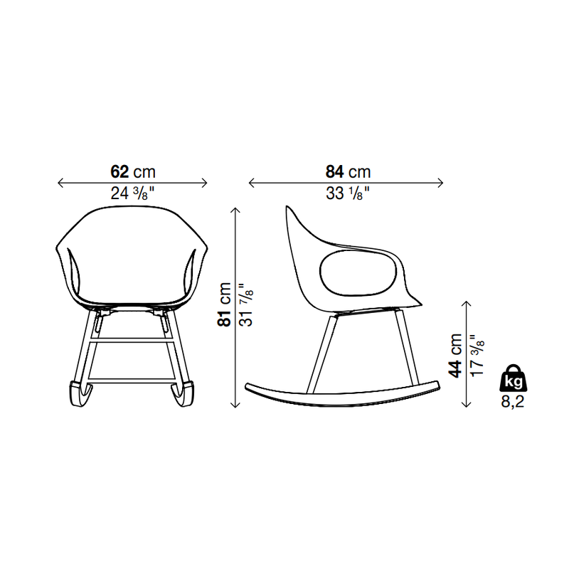 ELEPHANT Rocking Chair - Polyurethane seat - MyConcept Hong Kong