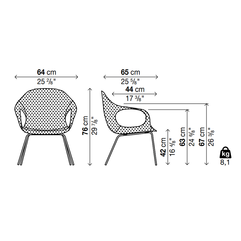 ELEPHANT Armchair Lounge - Fabric Upholstered Seat - MyConcept Hong Kong