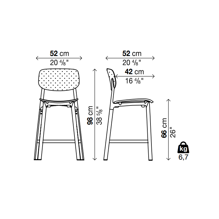 COLANDER PADDED  Counter Stool - MyConcept Hong Kong