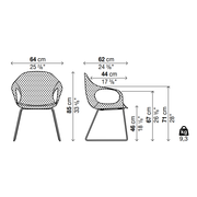 Elephant Sled Base Chair - Fabric Upholstered Seat - MyConcept Hong Kong