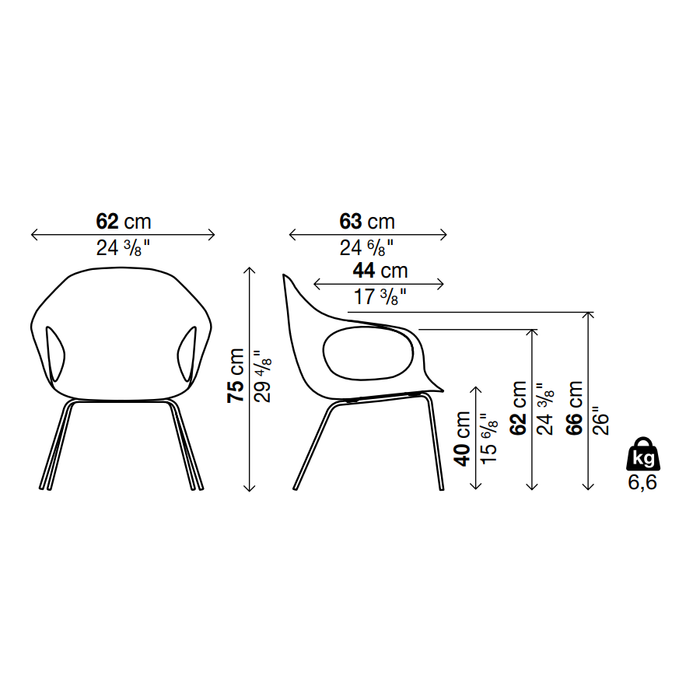 ELEPHANT Armchair Lounge - Polyurethane Seat